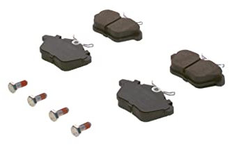 Bosch BP265 - Pastiglie Freni Auto, Asse Posteriore - Qualità Bosch - Riduzione del Rumore e della Polvere - Certificazione ECE-R90 - Senza Rame - 1 Confezione da 4 Pastiglie - Con Accessori