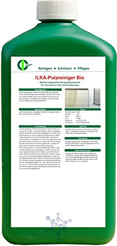 ILKA® - agente de limpieza orgánico limpiador de fachadas | 1 litro | Limpiador intensivo para yeso, yeso de resina sintética y pinturas de fachada - limpieza de fachadas, limpieza de yeso | no tóxico, biodegradable