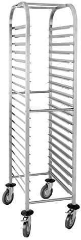 Vogue Gastronorm Chariot de cuisine en acier inoxydable 557 x 380 x 1700 mm
