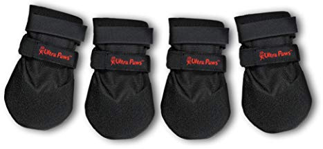 Ultra Paws Langlebiger Hundepfotenschutz | Hundeschuhe | Hundeschuhe | Schwarze leichte Hitze, Wasserabweisende Hundestiefel für heiße Bürgersteig für große Hunde (Größe 8)