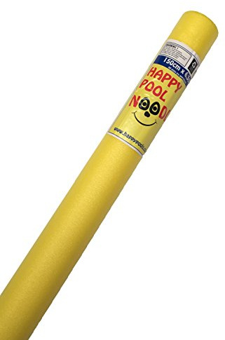 Swimming Pool Foam 1.5m Woggle Noodles in Assorted Colours - Float Aid Aerobics & Water Sports Toy for Children and Adults (Happy Yellow)