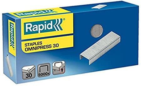 Rapid 5000560 Omnipress 30 galvaniserade häftklamrar 5000 stycken