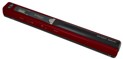 Vupoint PDS-ST415-R-VPS Magic Wand - Escáner portátil, Color Rojo