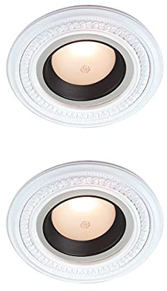 Renovators Supply Manufacturing Pack of 2 Mini Light Trim Medallion 9'' Polyurethane