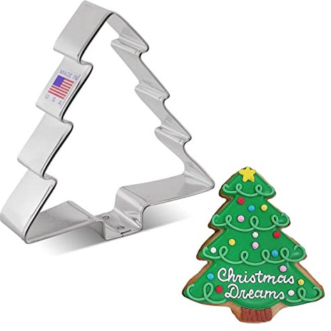 Christmas Tree Cookie Cutter 10.2 cm, Made in USA by Ann Clark