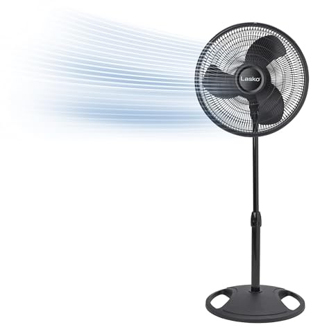Lasko Oscillating Standing Pedestal Fan - 16” - 2521 - Black