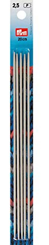 Prym 191488 Strumpfstricknadeln ALU 20 cm 2,50 mm grau Strumpfstricknadel, Aluminium, 2,5 mm