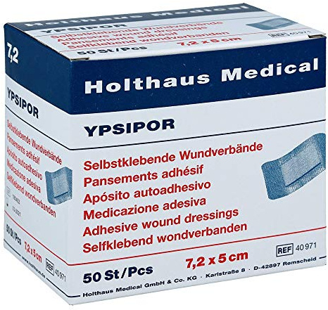 WUNDVERBAND steril YPSIPOR 5x7,2 cm 50 St