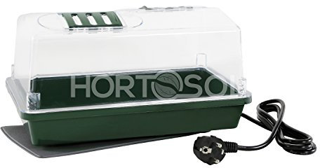 HORTOSOL 10w Zimmergewächshaus beheizt 31x17,5x17,5 cm