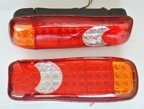 2 x LED hinten Schwanz Bergung 24 V Lichter für LKW Kippmulde Fahrgestell Anhänger Wohnwagen Wohnwagen