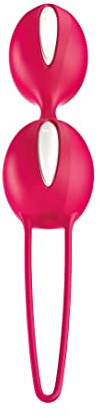 Fun Factory SMARTBALLS DUO - Palle di Kegel, Palline vaginali per rafforzare il pavimento pelvico, bianco/rosa