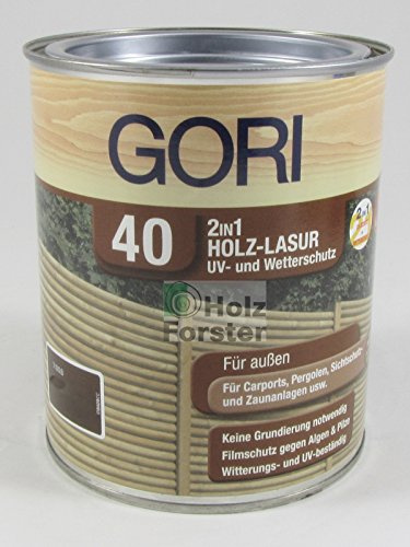 Gori 40 UV- und Wetterschutz Holzlasur 2in1 7805 Eiche, 0,75 Liter