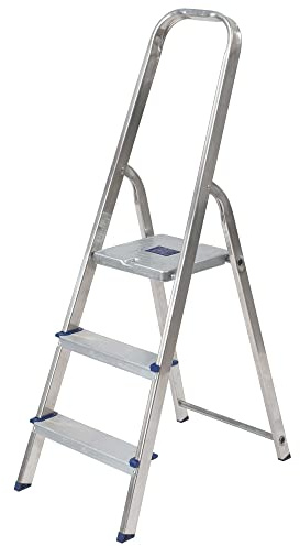 TB Davies Light Duty 3 Tread Platform Step Ladders - Ideal Aluminium Steps for Occasional Jobs Around your Home or Office. Made in Italy to EN131 Standards.