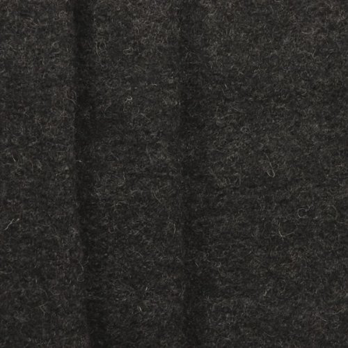 STOFFKONTOR Walkloden Wollstoff Stoff - Meterware, Farbe Anthrazit - zum Nähen von Bekleidung, Decken, Homeaccssoires