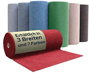 Primaflor Rasenteppich GREEN Rot 400 x 750 cm | Meterware | 8 mm | UV-stabilisiert | wasserdurchlässig | Balkonteppich mit Noppen | schnelltrocknender Outdoor Bodenbelag für Balkon und Terrasse