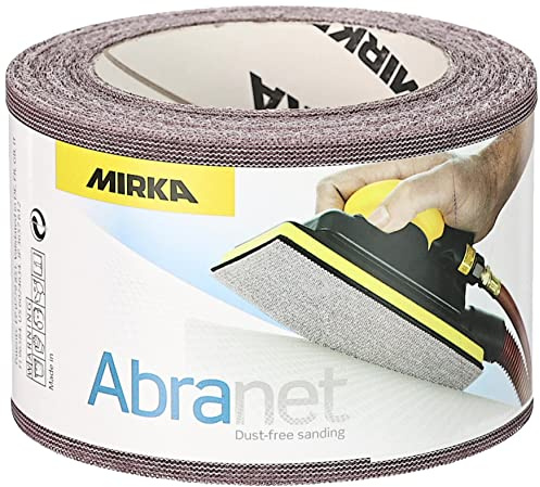Mirka Abranet Schleifrolle 75 mm x 10 m Klett Korn P600 | Netz-Schleifrolle mit Klett ideal für Holz Spachtel Lack Kunststoff vielseitig und langlebig mit Korn P600