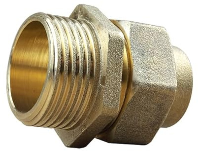 Arcanaute - Raccord laiton à souder - Raccord union 3 pièces 341 GCU mâle 1 (26/34) - Tube Cuivre Ø22 -