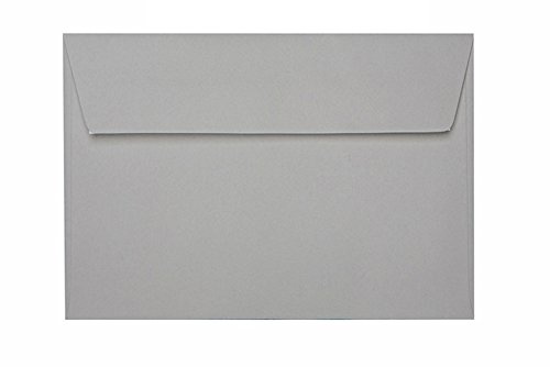 Paper24 je 25 B6 Umschläge Kuverts mit Haftstreifen 125x176 mm Dunkelgrau