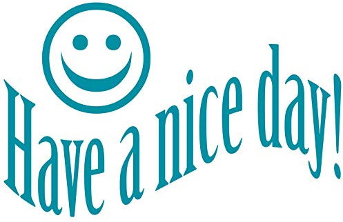 wall-refine WS-00783 | Have A Nice Day Smile | 70 x 45 cm, türkisblau, seidenmatt, Wandtattoo Wandaufkleber in Premium Qualität, Wanddeko Deko Motivation Spruch Morgen Segen