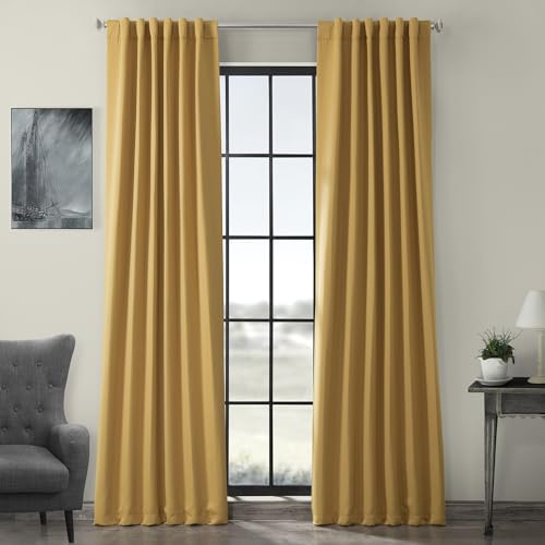 HPD Halvpris draperier mörkläggningsgardiner för rum 213 cm långa för sovrum och vardagsrum (1 panel), 127 x 213, ringblomma
