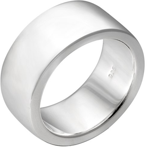 Vinani Ring breit glänzend schlicht massiv Sterling Silber 925 Größe 60 (19.1) REG60