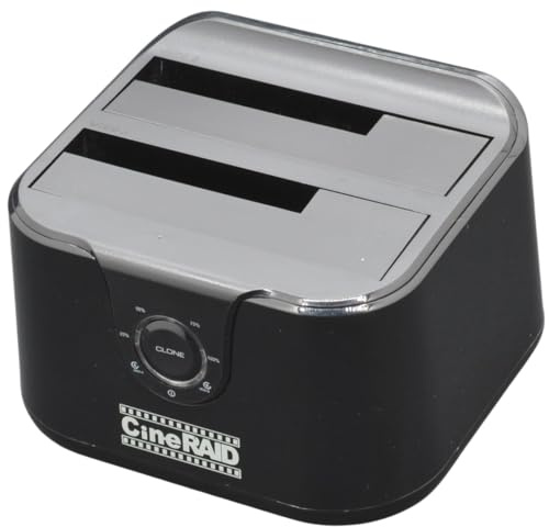 CineRAID CR-H232 (USB 3.0 Dual Bay Hard Drive Enclosure/Duplicator Dock) Offline Clone Function, Windows/Mac Compatible and 8TB Capable