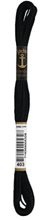 Anchor 4635000-00403 Stickgarne, 100% Baumwolle, 403, 8m, 3