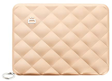 Cartera de viaje para mujer de aluminio. Modelo: HELSINKI LARGE | Hasta 15 tarjetas, pasaporte, billetes y monedas. Protección RFID. Cierre con cremallera.