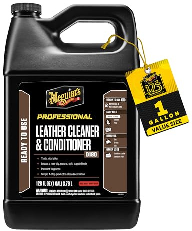 Meguiar's D18001 Detailer Leather Cleaner und Conditioner 3.79L | Auto-Innenreiniger und Pflegespülung für den Autoinnenraum, sicher und effektiv auf Leder- und Vinyl-Oberflächen