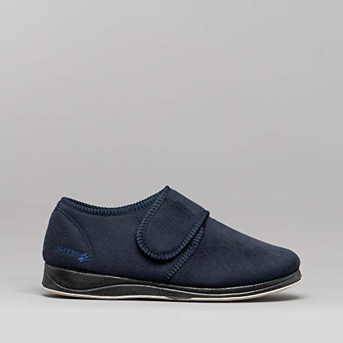 Padders Plus Men's Charles Low Top Slippers, Blue 24 Navy, 10 UK Wide