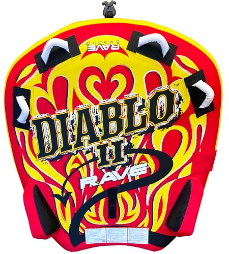 RAVE Sports Diablo II Boat Towable Tube - Inflatable Boating Tube for 1-2 Riders