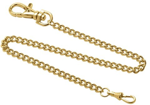 Gotham Stainless Steel Gold-Plated 14 Inch Pocket Watch Chain # GWCGTCHAIN