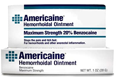 Americaine Hemorrhoidal Ointment Maximum Strength 20% Benzocaine 1 oz (Pack of 2)