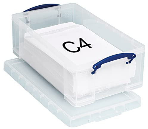 Really Useful Plastic Storage Box 12 Litre Clear