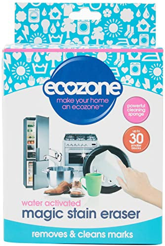 Ecozone - Gomma cancella macchie, qualita' elevata, spugna extra grande, alta densita' , divisibile in 30 pezzi [confezione da 2]