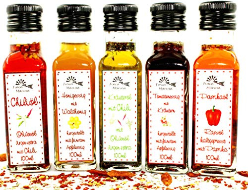 Essig-und Ölspezialitäten Geniesserset 5x100ml aus der Finca Marina Gewürzmanufaktur