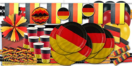 ORDENO Deutschland Partyset XXL - Partydeko & Partygeschirr im Sparset