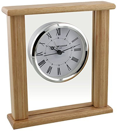 WM Widdop rectangulaire en verre Horloge de cheminée