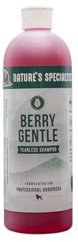 Nature's Specialties Berry Gentle Hundeshampoo - Sanftes Reinigungsshampoo für Trockene, Juckende Haut - Sanfte Gesichts und Körperreinigung - Ideal für Welpen - Beerenduft, 473ml