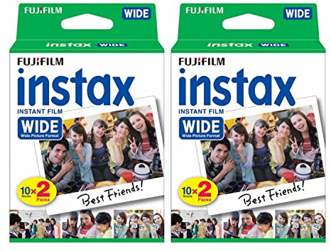 Fujifilm Fuji Instax Wide Film Exhibitions for Polaroid 210 200 Camera, Pack of 2