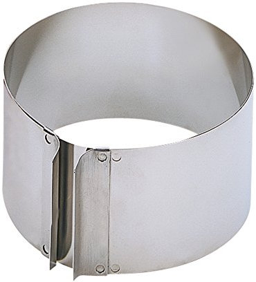 Original Kaiser 769325 Patisserie Anello per Torta con Manici in Acciaio Inox, Regolabile da 16.5 a 32 cm, Altezza 9 cm