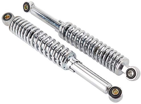 Set di ammortizzatori universali cromati, 340 mm, per motorini, motorini