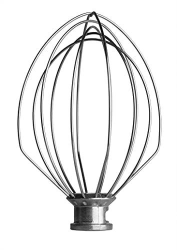 KitchenAid Batidor Inoxidable/Acero/para Robot de Cocina 5KPM5, Plata