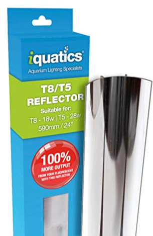 iQuatics T8 Aluminium Reflector-Increased output by up to 100%, 18W Twin Pack
