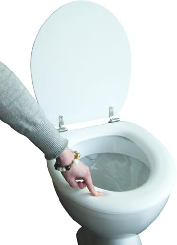 Polsi Soft WC Sitz gepolstert Farbe weiss mit Edelstahlscharnieren