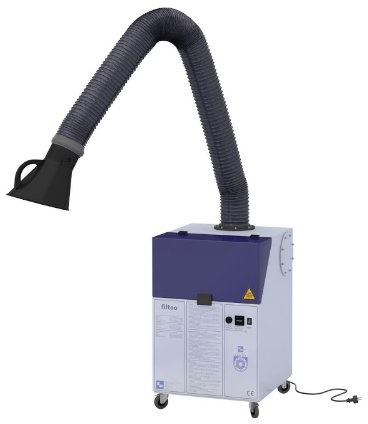 Teka Mobile Absaug- und Filteranlage filtoo mit Absaugarm, IFA-geprüft (W3), 4-stufiges Filtersystem, Mittel, Aktivkohle