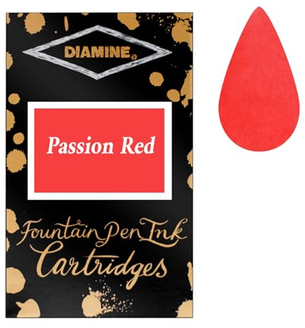 Passion Diamine Tintenpatronen für Füllfederhalter, rot