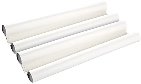 infactory Zugluftstopper Haustür: 2er-Set Kunstleder-Zugluft-Stopper für Türen bis 60 mm Dicke, weiß (Zugluftstopper Eingangstür, Tür Zugluftstopper Haustür, Isolierband)