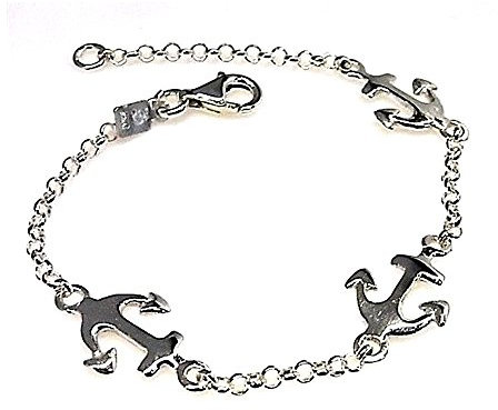 Inmaculada Romero IR 925m Silber Armband Gesetz Erbskette glatt Ankermotiv [AB0281]