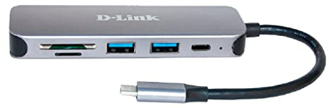 D-Link DUB-2325 Hub with card reader 2 x SuperSpeed USB 3.0 + 1 x USB-C Desktop